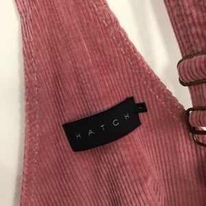 Hatch maternity corduroy overalls- blush